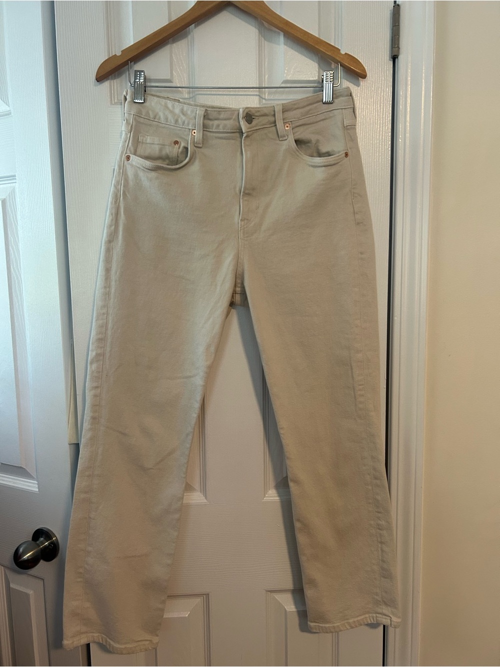 Women’s Cream High Rise Slim Jeans